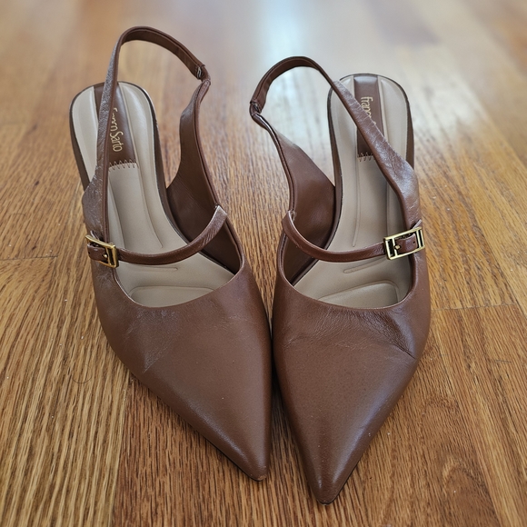 Elegant Brown Slingback Heels - Picture 2 of 8